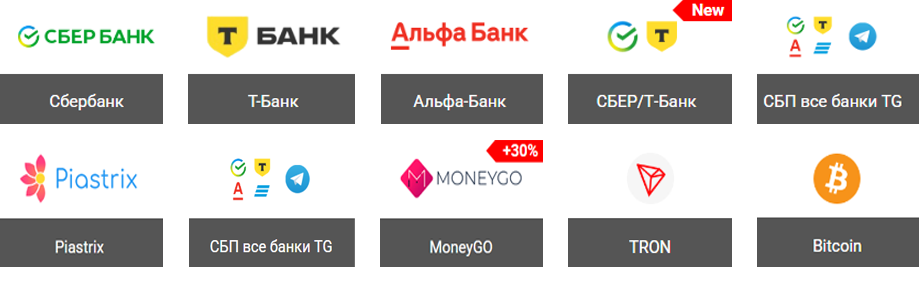 методы доступные на платформе 